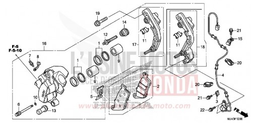 FRONT BRAKE CALIPER CBR500RAF de 2015